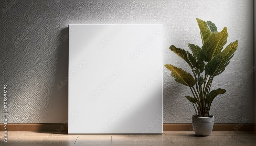 60 x 90 cm Painting Canvas Mockup Leaning on Wall 60 x 90 cm Painting Canvas Mockup Leaning on Wall