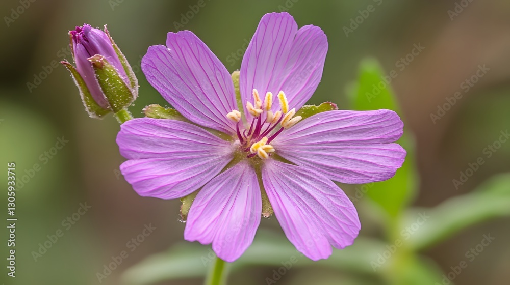 Stunning Closeup of a Delicate Light Purple Wildflower Stunning Closeup of a Delicate Light Purple Wildflower
