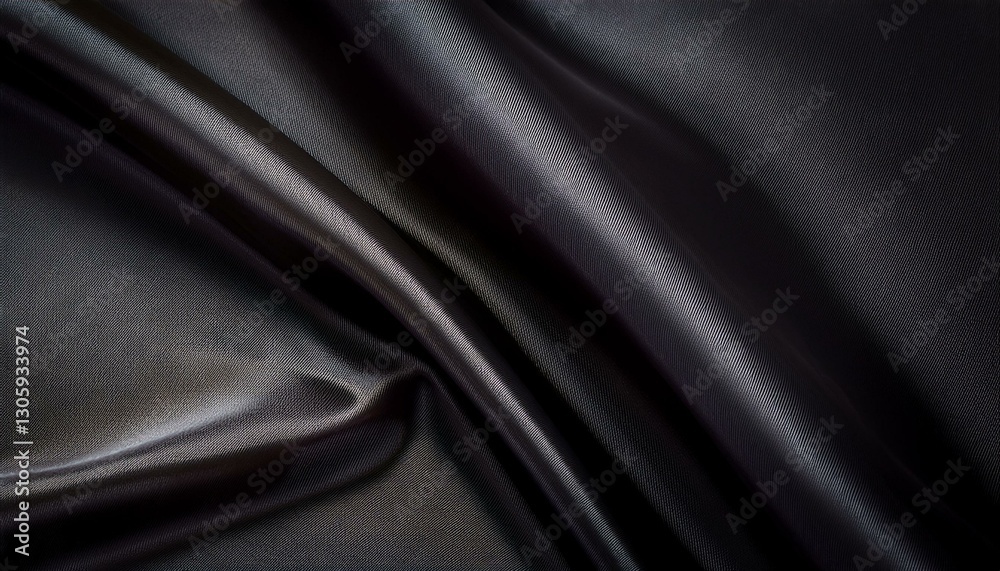 Fototapeta premium a small dark black pattern on silk fabric creating a textured background with a unique combination of lines colors and shadows perfect for a copy space image