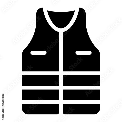 high visibility vest glyph icon