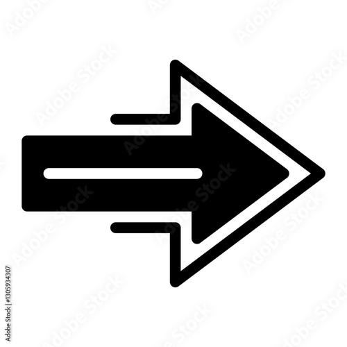 turn right glyph icon