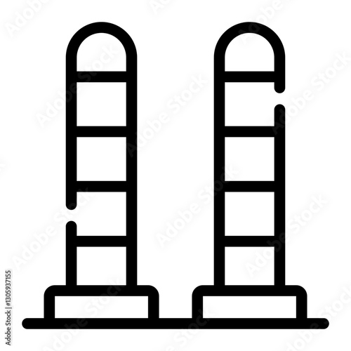 bollard line icon