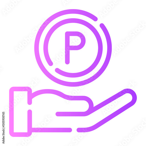 parking gradient icon