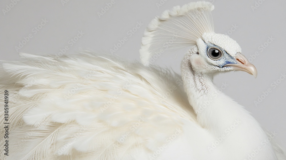 White peacock portrait, studio shot, feathers, elegance, nature White peacock portrait, studio shot, feathers, elegance, nature