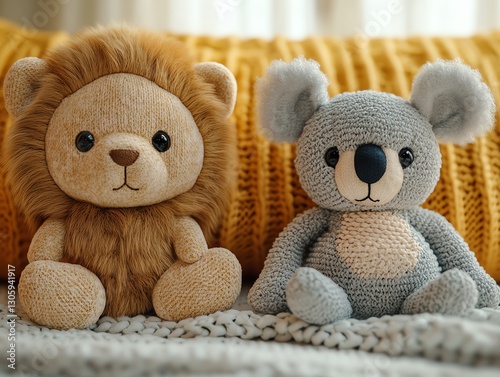 Sweet collection of plush toy animals