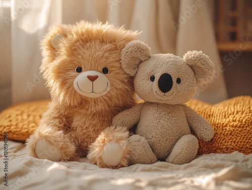 Sweet collection of plush toy animals