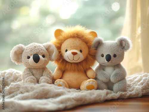 Sweet collection of plush toy animals