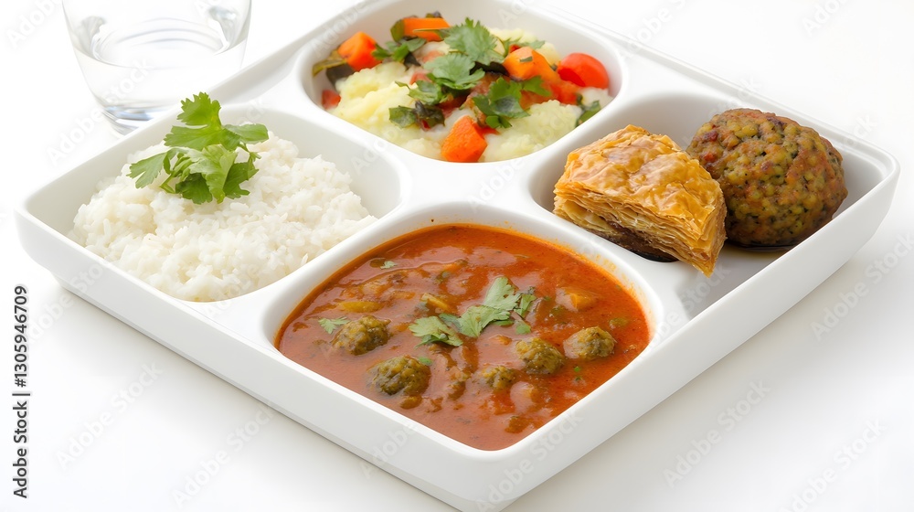 Delicious Meal Kit, Middle Eastern Cuisine with Rice, Meatballs, and Curry Delicious Meal Kit, Middle Eastern Cuisine with Rice, Meatballs, and Curry