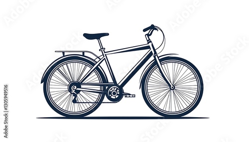 Classic bicycle graphic illustration