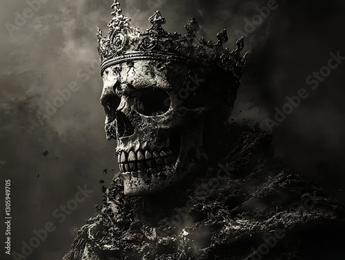 Crowned Skull King in Dark Storm