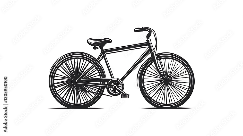 Fototapeta premium Classic Bicycle Silhouette Graphic