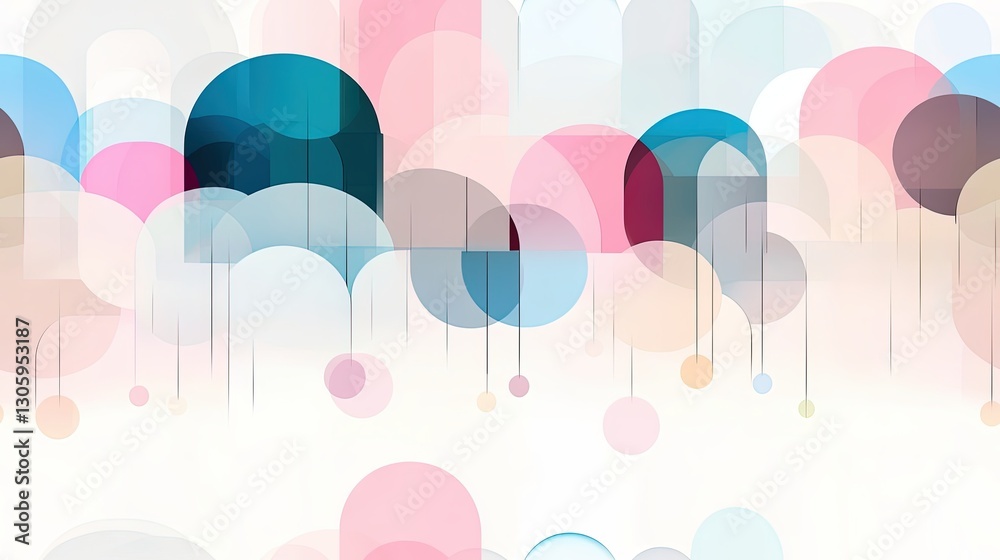Colorful Abstract Circles with Soft Gradients and Gentle Overlapping Shapes in Pastel Tones Colorful Abstract Circles with Soft Gradients and Gentle Overlapping Shapes in Pastel Tones