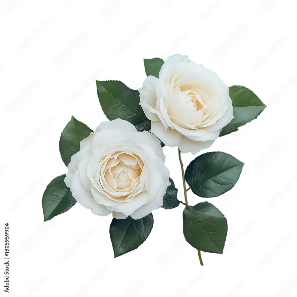 Fototapeta premium Timeless Elegance A Stunning White Rose On A wight Background 