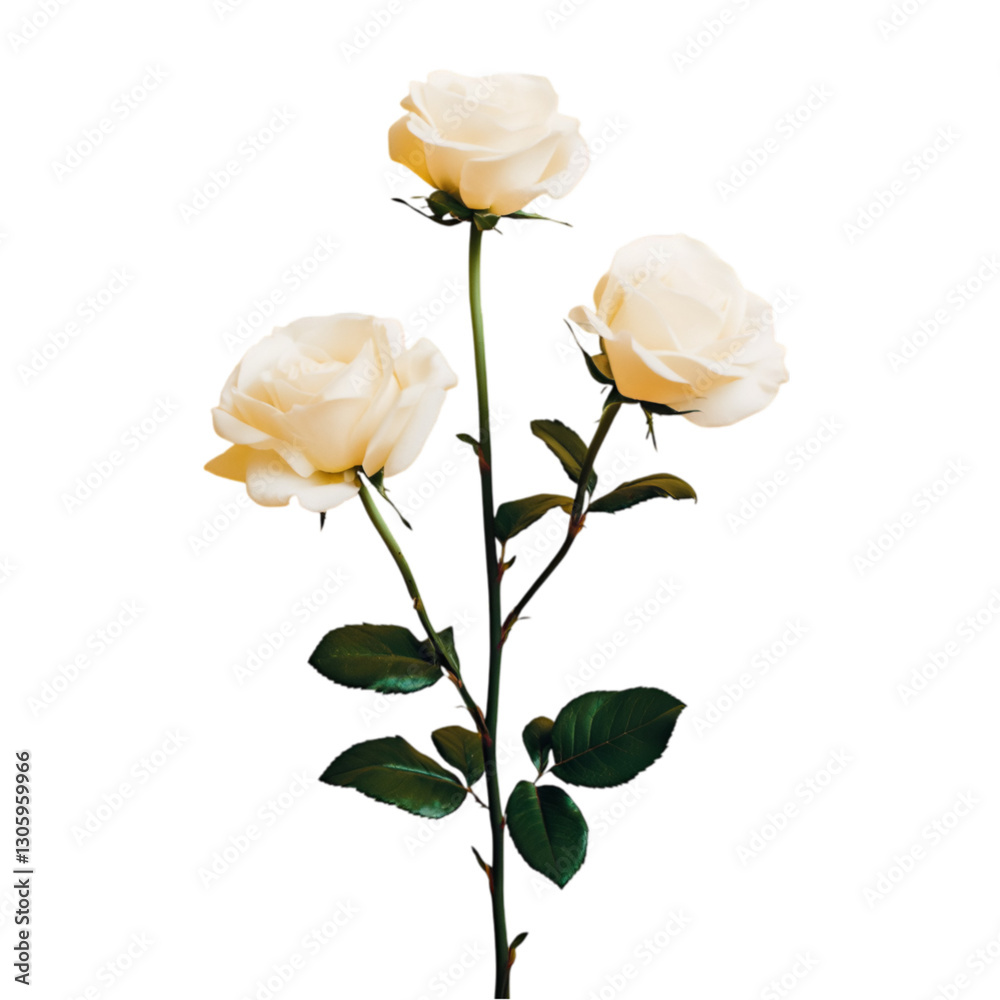 Fototapeta premium Timeless Elegance A Stunning White Rose On A wight Background 