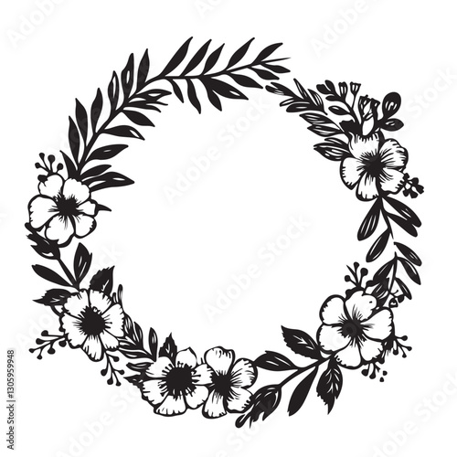 Wallpaper Mural Elegant Floral Ornamental Frame Bundle Torontodigital.ca