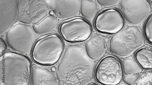 Detailed view of leucoplasts involved in the synthesis and storage of oils and proteins in plant cells photo