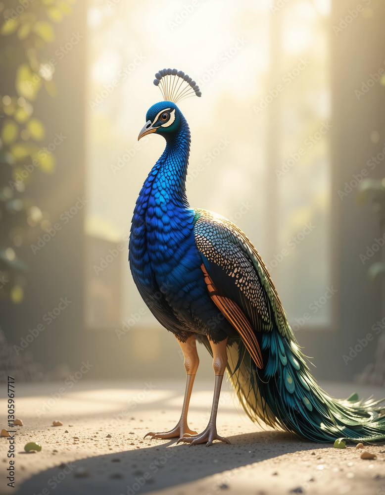 Fototapeta premium Majestic Beauty: The Splendor and Elegance of Peacocks