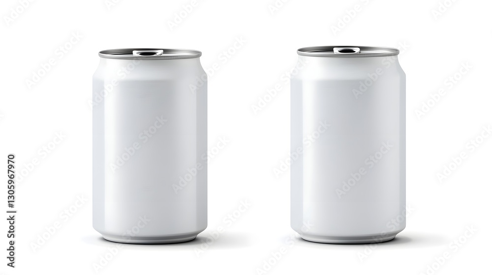 Matte White Aluminum Can with Sleek Modern Silhouette and No Branding 3D Rendering of a Plain Cylindrical Beverage Container Mockup in a Clean Studio Setting Matte White Aluminum Can with Sleek Modern Silhouette and No Branding 3D Rendering of a Plain Cylindrical Beverage Container Mockup in a Clean Studio Setting