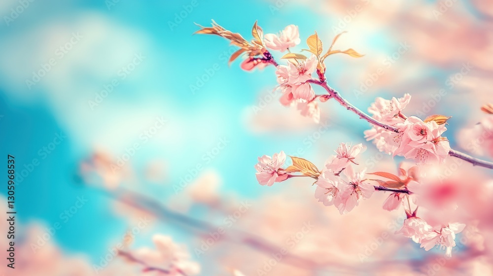Beautiful cherry blossom flower at full blooming in Spring. Beautiful cherry blossom flower at full blooming in Spring.