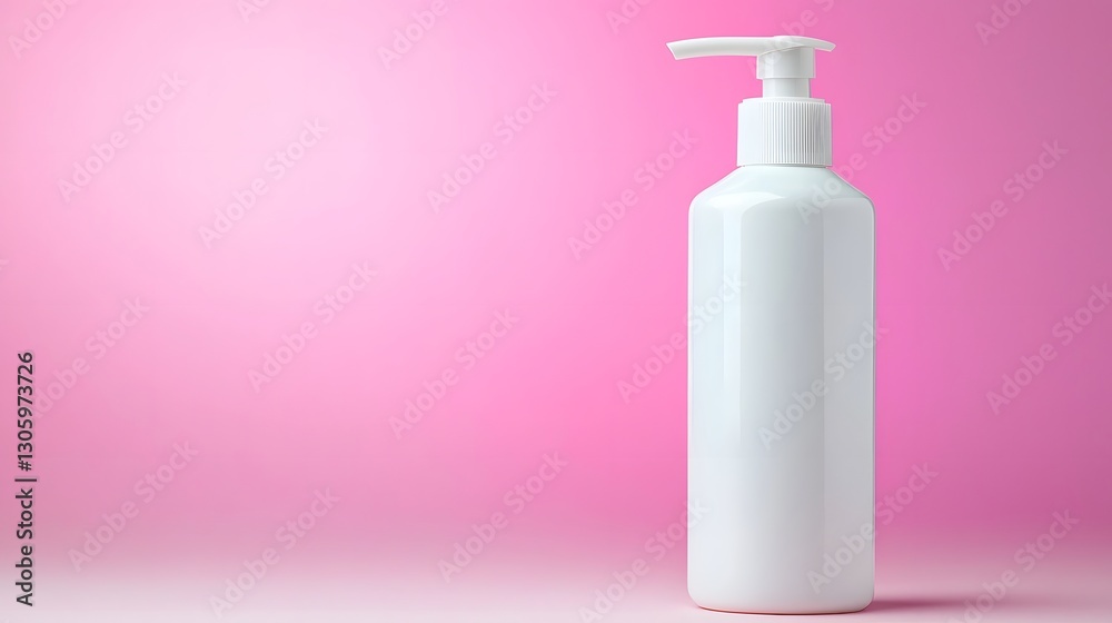 photographic image of a matte white plastic pump bottle with a clean cylindrical shape floating on a soft gradient background The minimalist design and premium packaging creates a high end photographic image of a matte white plastic pump bottle with a clean cylindrical shape floating on a soft gradient background The minimalist design and premium packaging creates a high end
