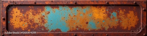 Deeply textured rusty wall, layers of rust and decay , backdrop, brown