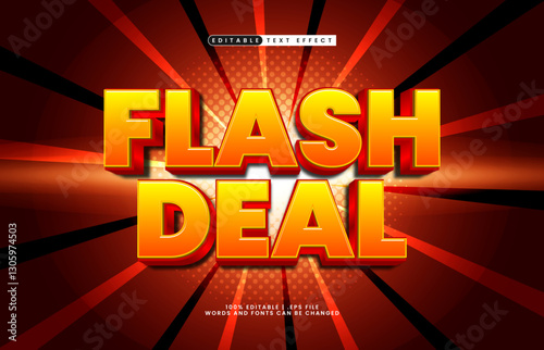 flash deal editable text effect with a deal and promo text effect