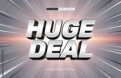 huge deal editable text effect with a deal and promo text effect