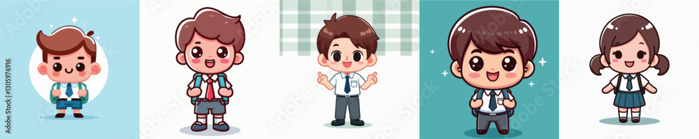 Cheerful student vector image Cheerful student vector image