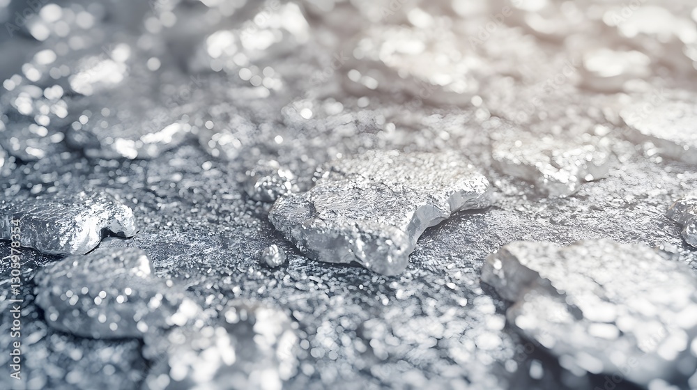 Closeup Silver Metal Texture Background Shiny Luminous Grey Stones Closeup Silver Metal Texture Background Shiny Luminous Grey Stones