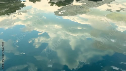 clouds over water