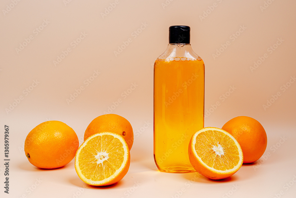 Orange Scented Shower Gel. Orange Shower Gel Jar Citrus Scent.
Mockup, advertising banner, Shampoo aroma orange Orange Scented Shower Gel. Orange Shower Gel Jar Citrus Scent.
Mockup, advertising banner, Shampoo aroma orange