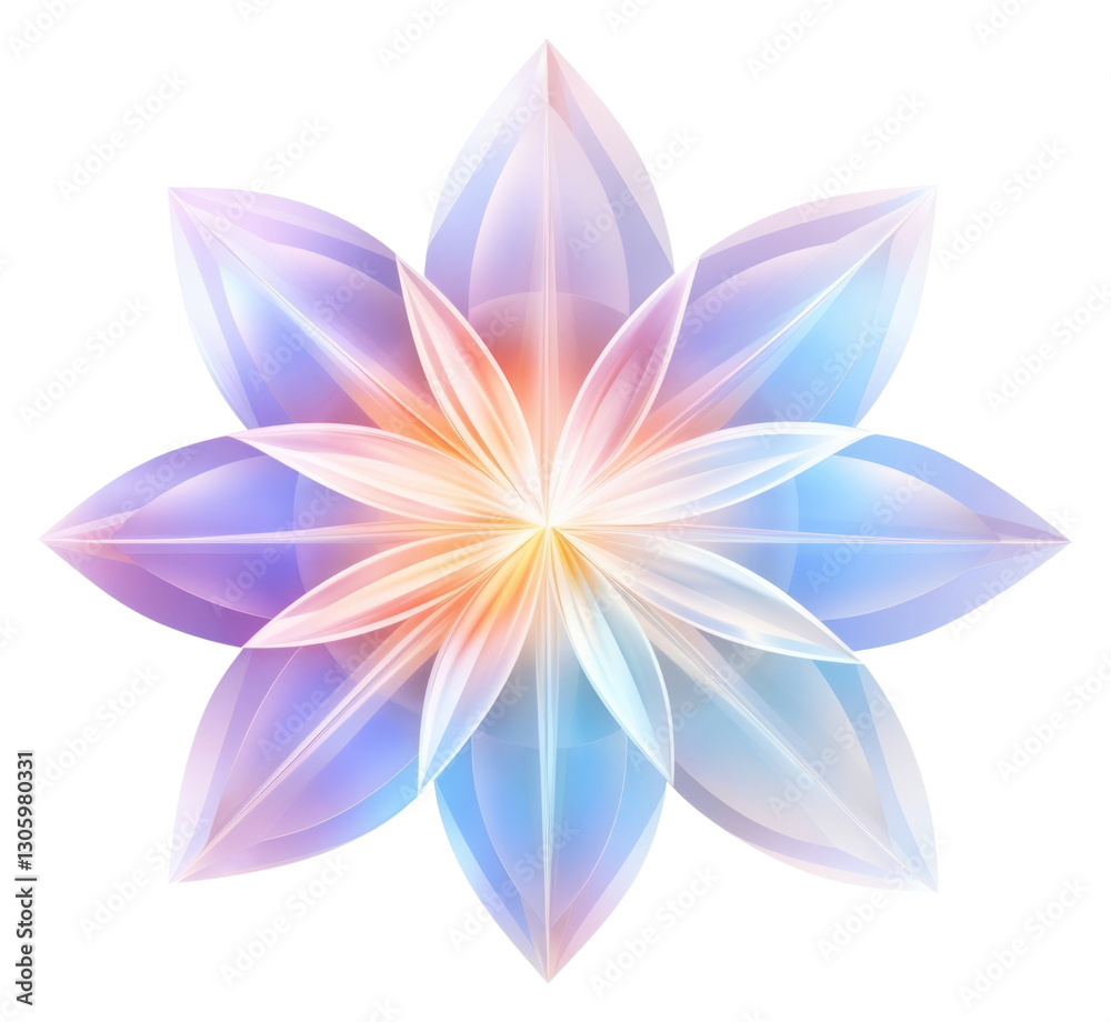 Fototapeta premium PNG Diamond flowers abstract graphics pattern.