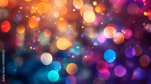 bokeh lights with a festive and glowing atmosphere 