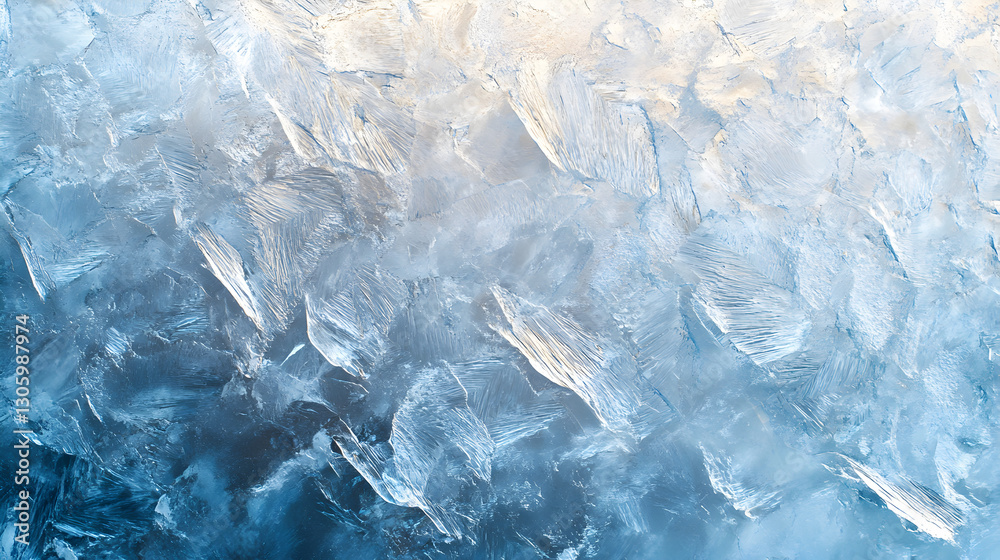 Obraz premium stone texture with cool blue and silver reflective tones 