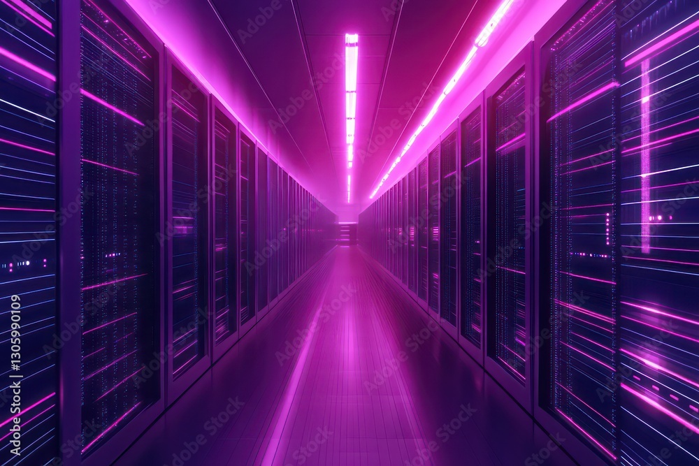 Fototapeta premium An abstract technology background illustrating cloud storage and real-time global data transfer.