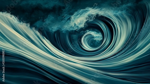 Abstract swirling ocean waves