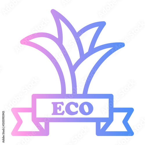 eco friendly Line Gradient Icon