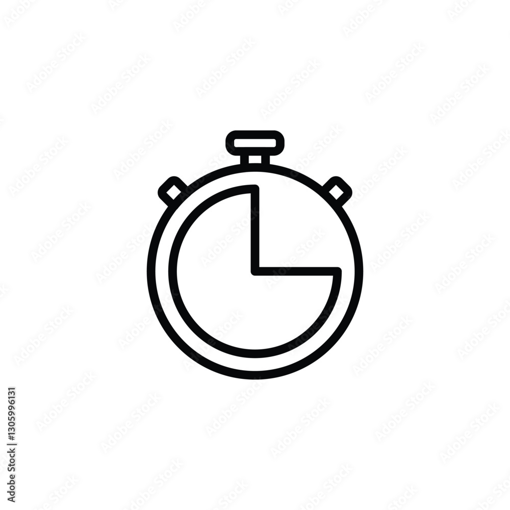 Stopwatch line icon vector Stopwatch line icon vector