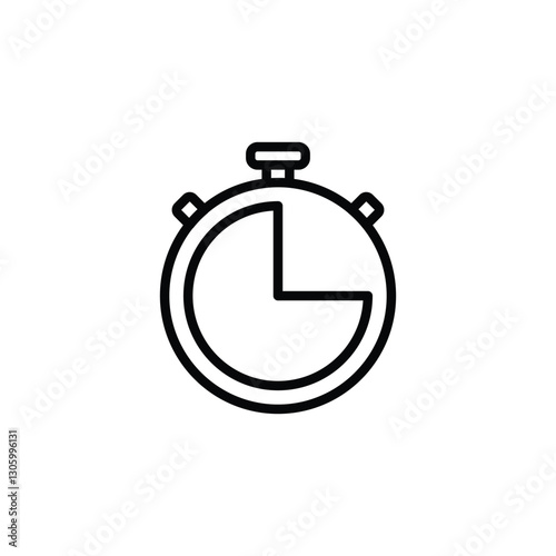 Stopwatch line icon vector