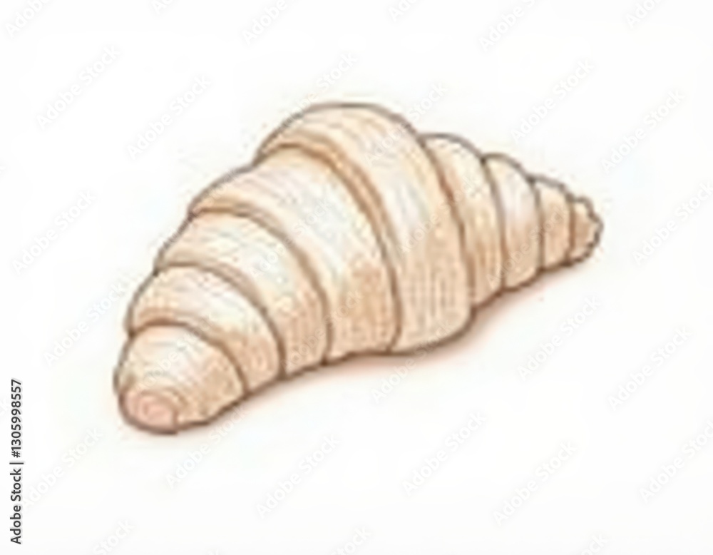 an AI Image Generator, Illustration of a Croissant with Detailed Shading an AI Image Generator, Illustration of a Croissant with Detailed Shading
