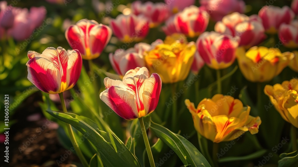 Fototapeta premium Beautiful tulip flower in Spring.