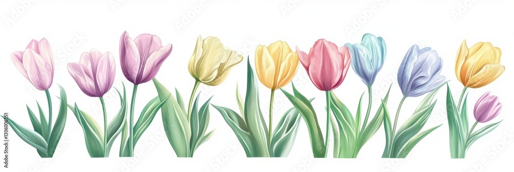 Obraz premium Beautiful tulip flower in Spring.