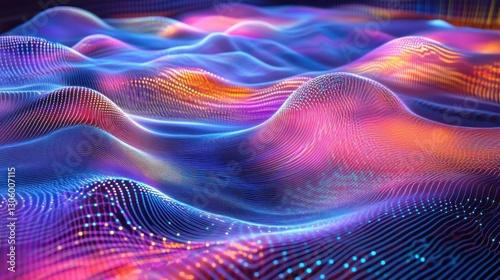 Wallpaper Mural Colorful digital wave landscape background for visualizations Torontodigital.ca