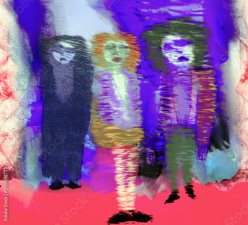Generated image from original hand-drawn figures