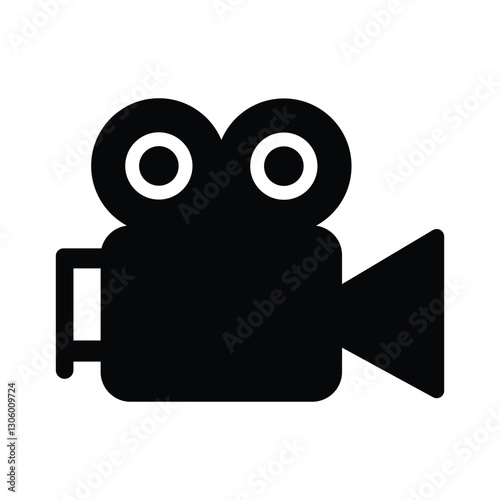 Film and camera icon logo vector design illustration.