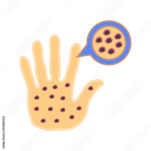 Monkeypox virus on skin 