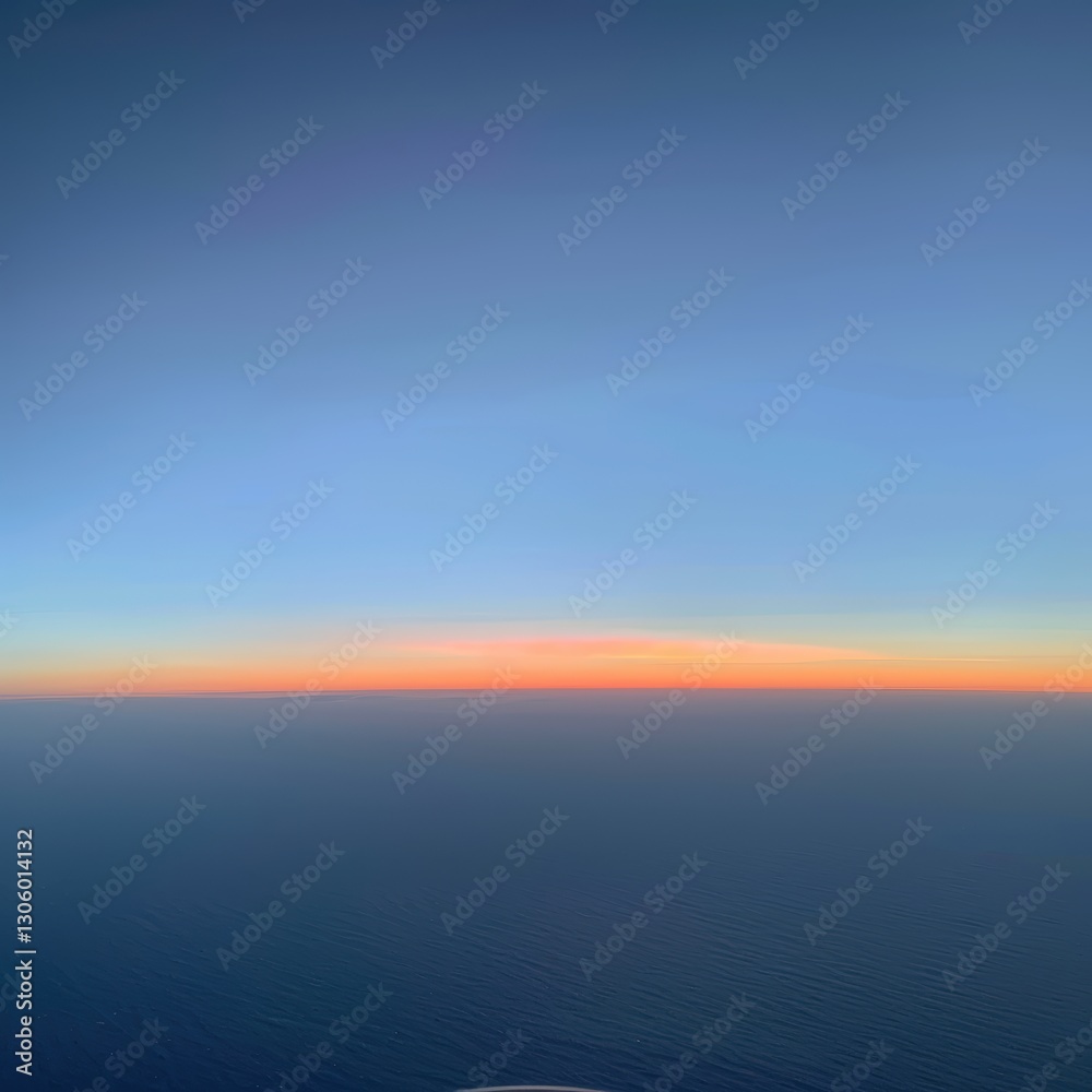 Fototapeta premium Serene sunset over calm ocean waters