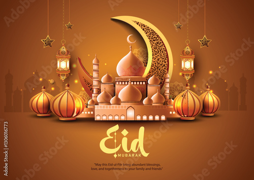 Eid Mubarak Design Background. abstract Vector Illustration for greetings card, poster and banner.