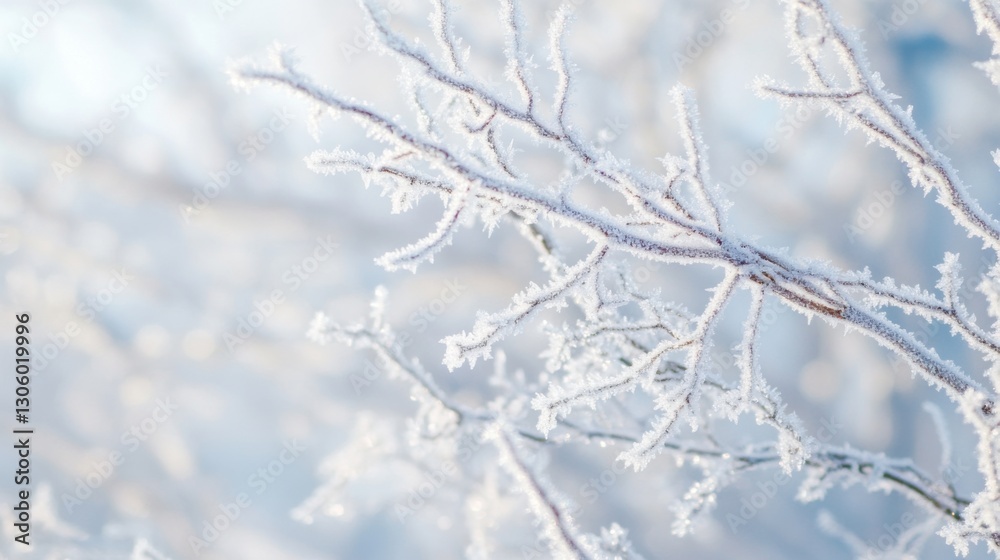 Frost Covered Tree Branches in Winter Frost Covered Tree Branches in Winter
