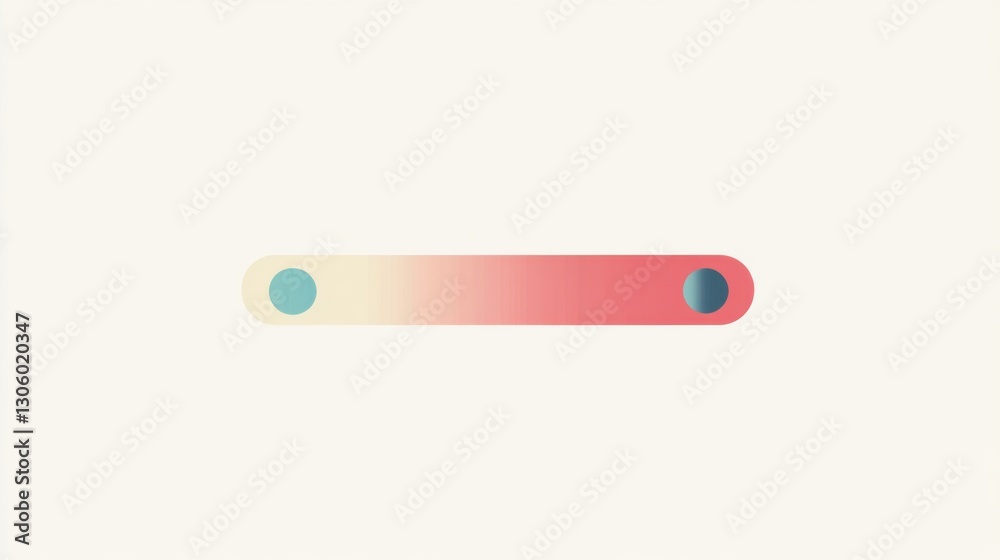 Gradient Bar with End Circles on Cream Background Gradient Bar with End Circles on Cream Background